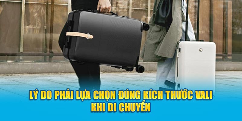 Lý do phải lựa chọn đúng kích thước vali khi di chuyển